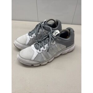 Under Armour Womens Micro G Assert 6 1266252-100 White/Gray Sneakers  Sz 11